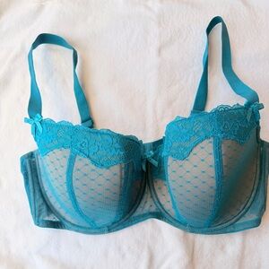 Chic Lace Underwire Bra - Teal